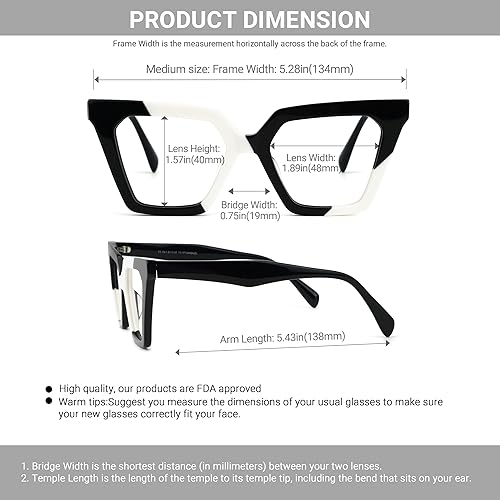 Miniatura 5 de VOOGLAM Lentes de bloqueo de luz azul con marco de ojo de gato de tortuga, anteojos de moda para mujer, antifatiga ocular y rayos UV