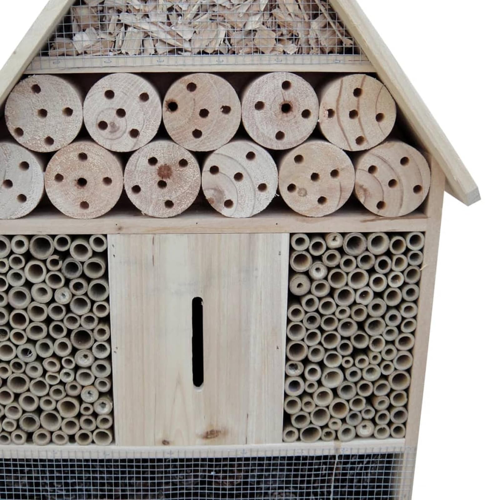 Hotel per Insetti XXL 45,5 x 15 x 99 cm,Hotel per Insetti,in Legno,Naturale,per api Selvatiche,Coccinelle,Mosche,Farfalle,bombi,Insetti Volanti,apiari