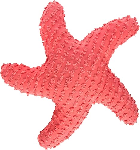 C&F Home Almohada decorativa con forma de estrella de mar de coral, 25 x 25 pulgadas, para todas las estaciones, verano, playa, costero, náutico,