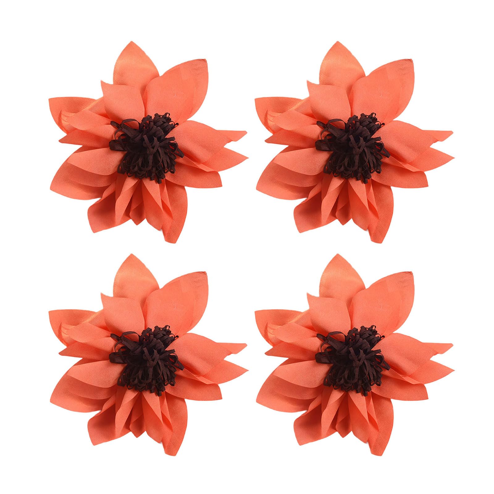 Kalttoy 4Pcs Curtain Tiebacks with Unique 3D Flower Designs Decorative Drapery Holders Straps Window Drape Holdback Buckles Curtain Fasteners