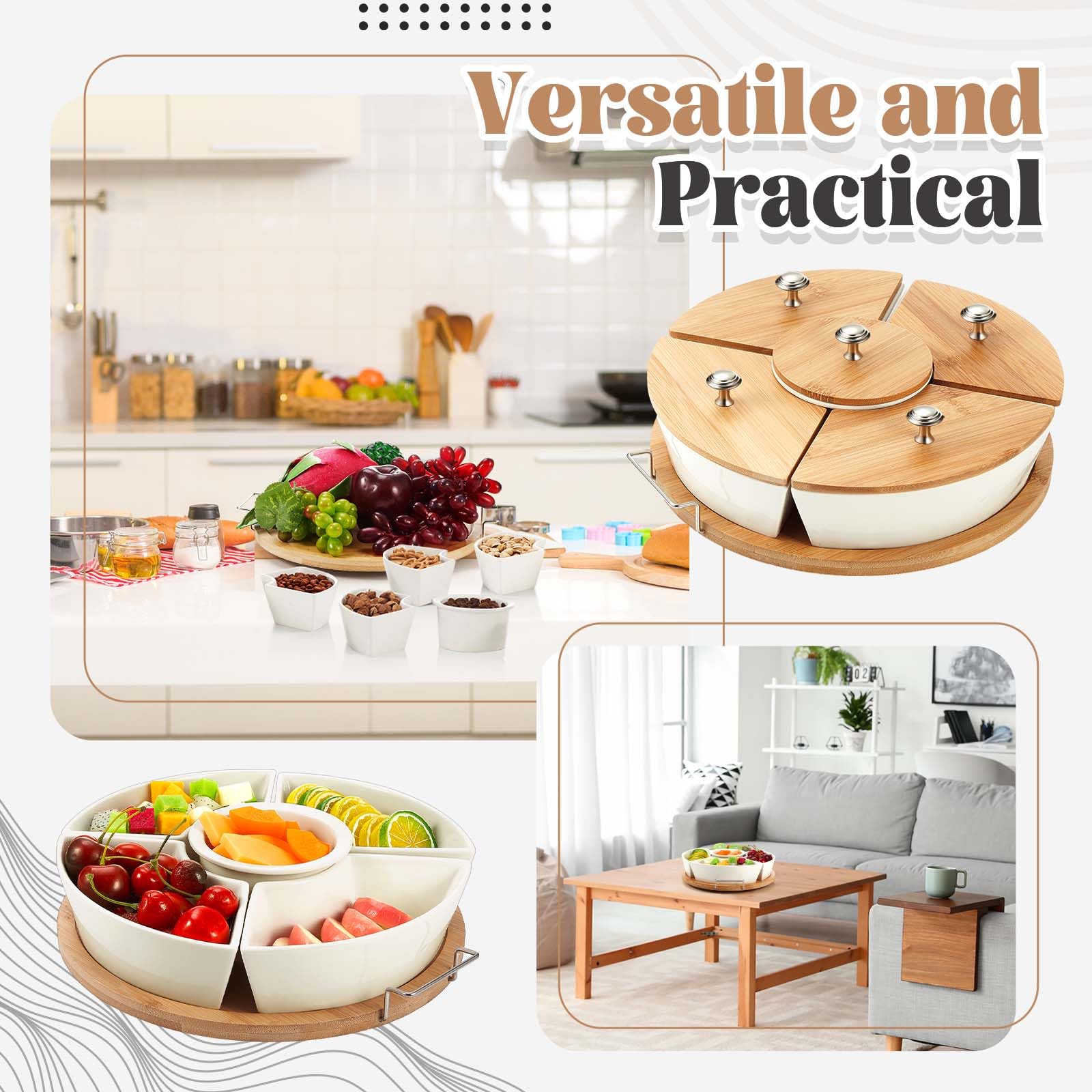 DISH// セット Amazon.com | Rtteri 360° Rotatable Lazy Susan Serving Tray with