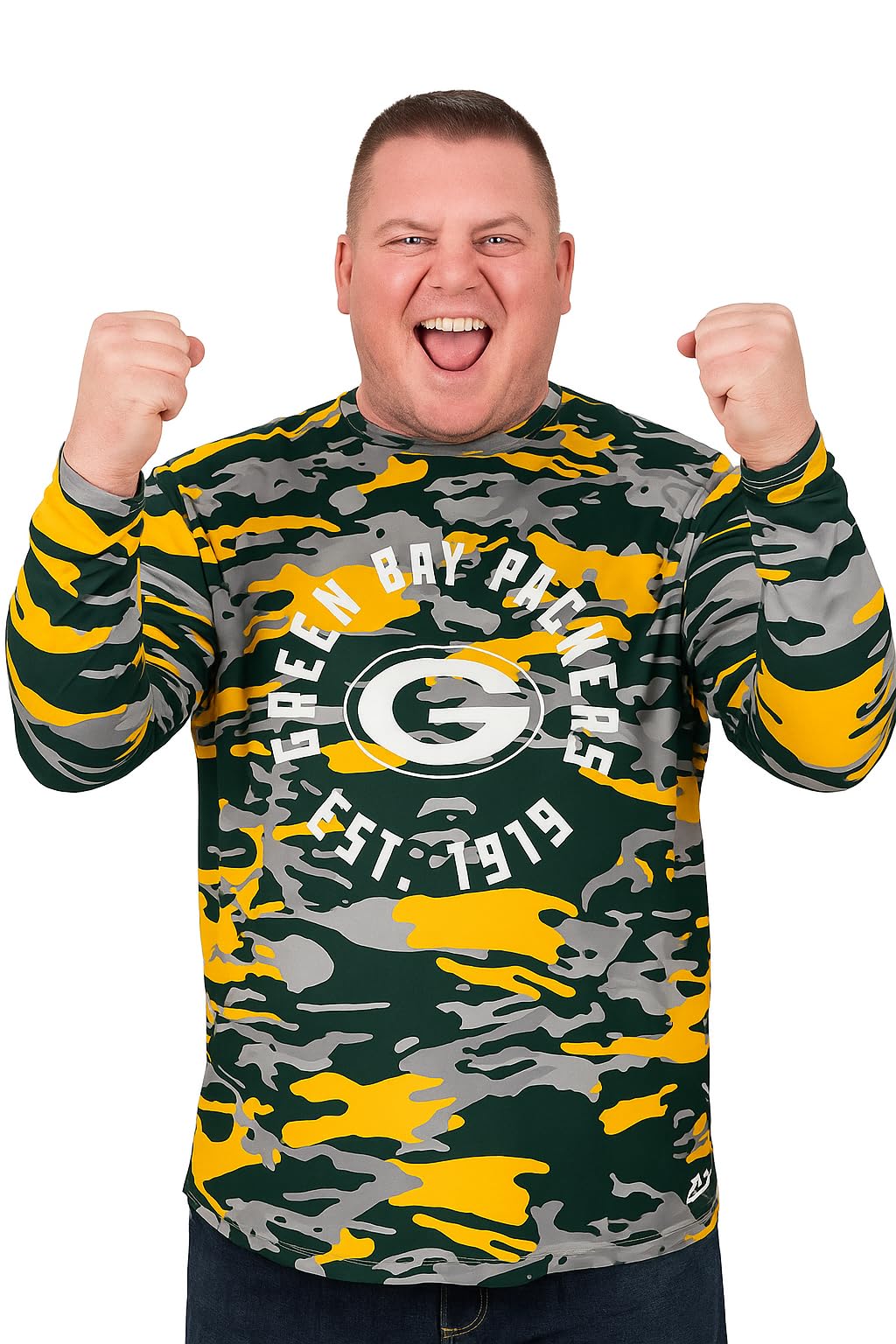Zubaz NFL Men's Sublimated Graphics Long Sleeve Team T-Shirt, Official Fan Apparel (Small - 5XL)