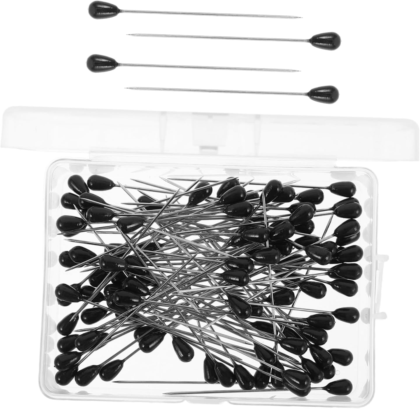 100pcs Pearl Head Pins for Sewing Quilting and Craft Projects Teardrop Design with Large Heads for Precision Handling and Enhanced Efficiency Fabric Dressmaking and DIY Decoration