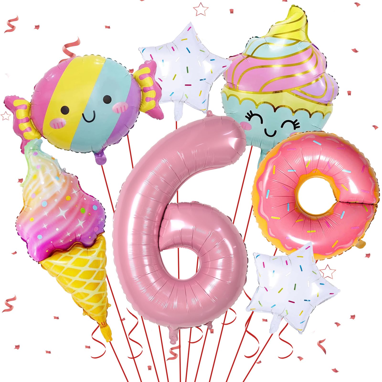 Donut Decorations for Sweet 6th Birthdays - Donut Foil Balloons, Party Supplies, Backdrops for Girls