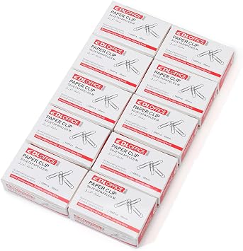 Jumbo Paper Clips,Qimailer Paper Clips - 1000 Pieces 10 Boxes of 100 Each - Silver Standard Size 2.0IN - Office & School