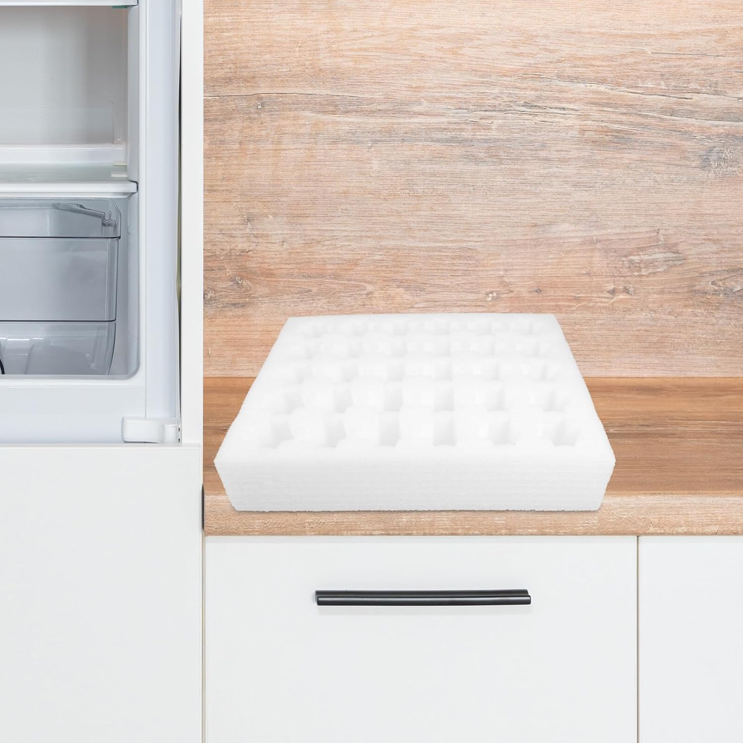 2pcs Quail Egg Container Foam Eggs Tray Quail Eggs Storage Tray Refrigerator Egg Trays Foam Quail Egg Tray Eggs Storage Container for Home Mall Egg Flat Carton Box (White 24.50X21.00X7.50CM) (White