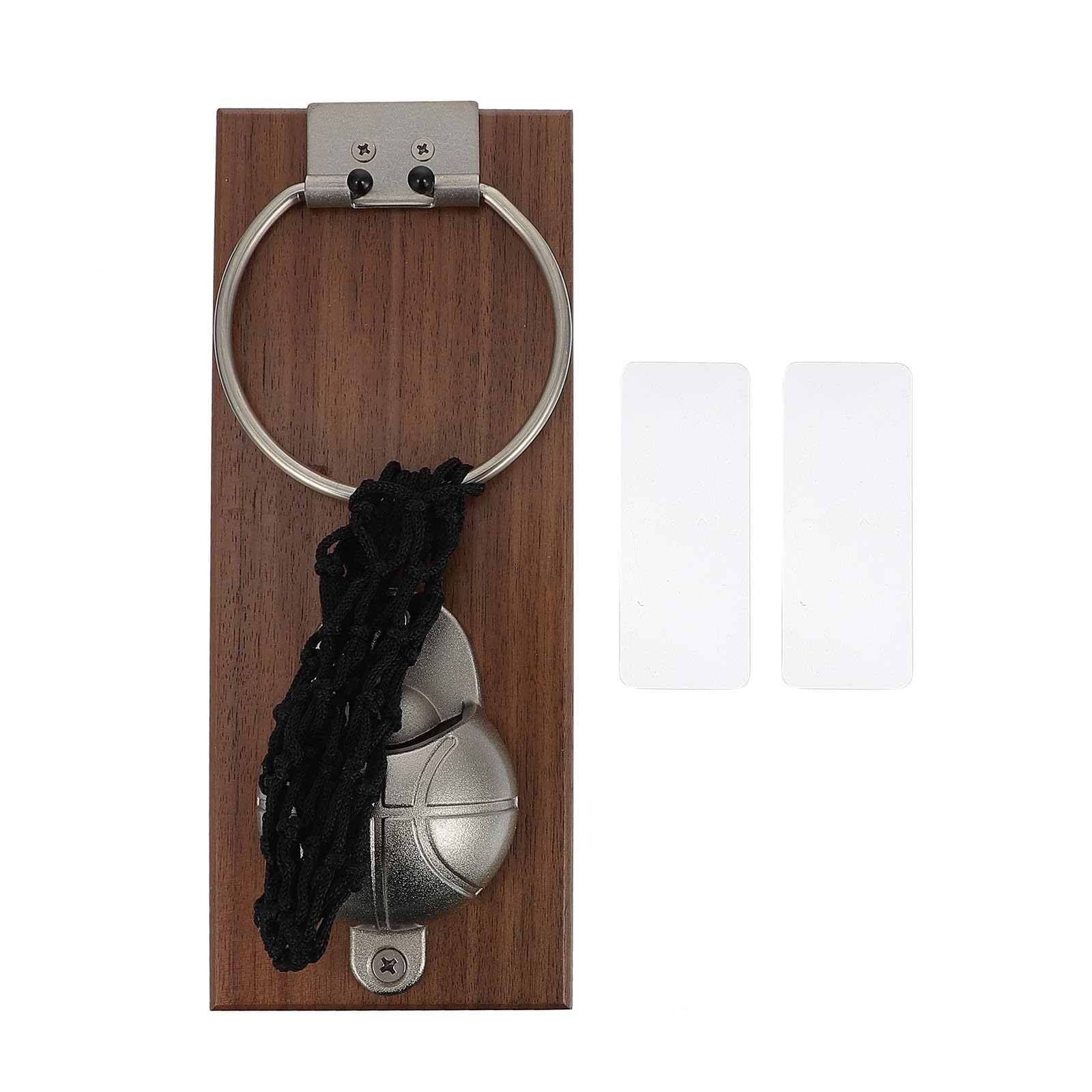 Ciieeo Abrebotellas Adecuado para Cocinas y Restaurantes Acabado Metálico Único Diseño de Baloncesto de Pared Material Madera y Acero Inoxidable, Fácil de Almacenar