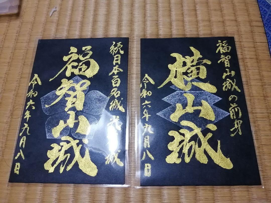 手書き御城印 福知山城、横山城 2枚セット 京都御城印合戦