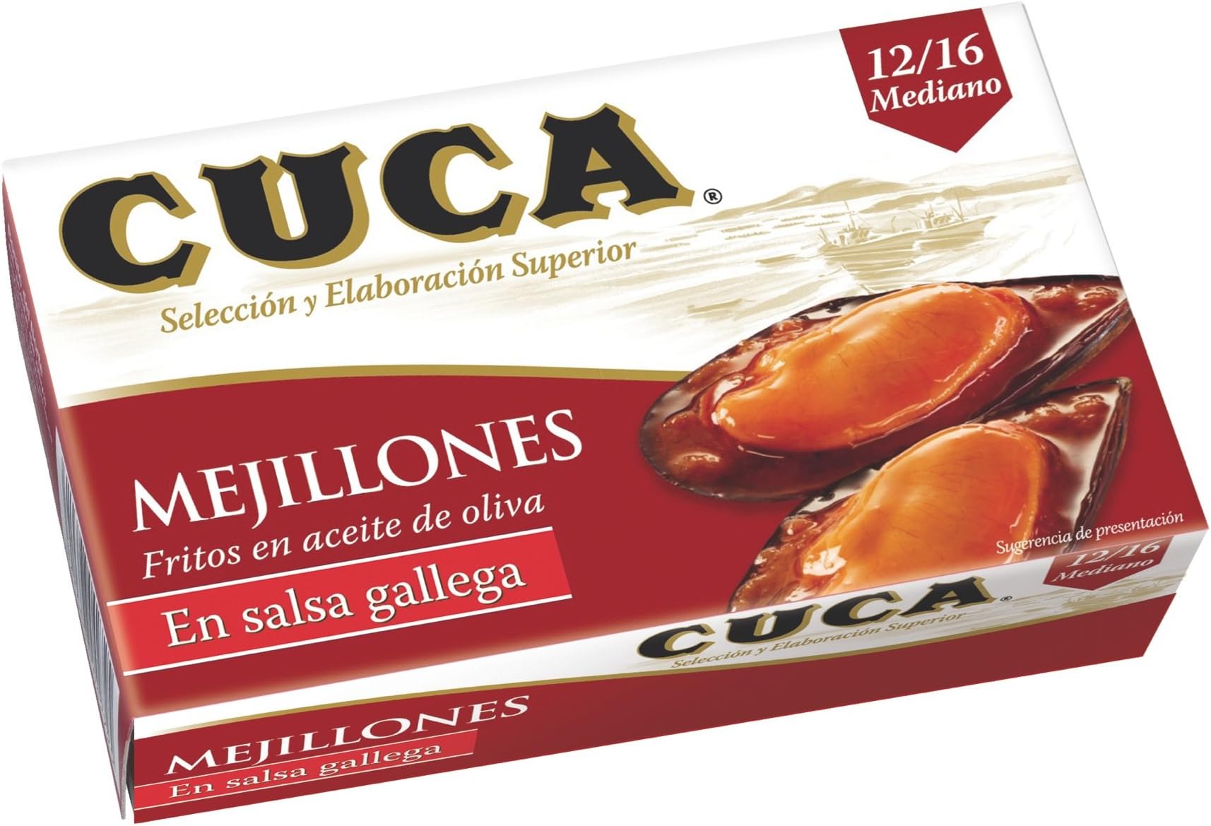"Cuca" Mussels ( Mejillones ) in Galician Sauce 4 oz Canned (Pack of 1)