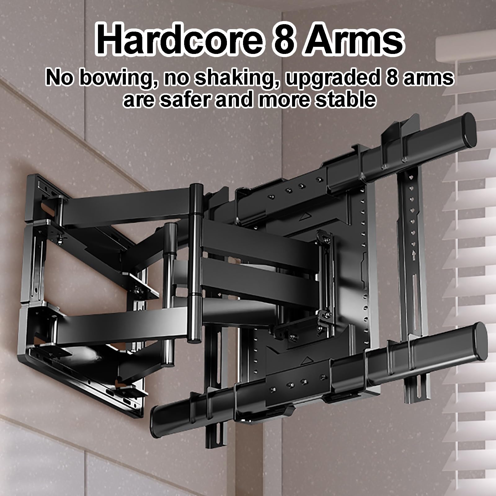 Soporte de pared para TV de movimiento completo para televisores de 40 a 100 pulgadas, brazos articulados, soporte ajustable giratorio e inclinable para pantallas planas y curvas