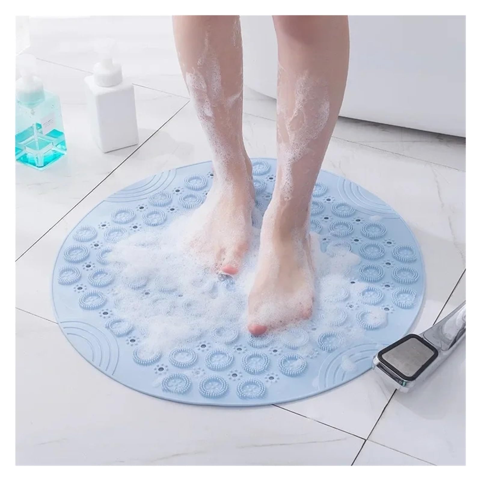 Tapis de Bain AntidéRapant Tapis de Bain Rond en PVC antidérapant