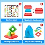 Jouets Montessori pour les jeunes filles 30Pcs Bâtir des blocs Activités d'apprentissage préscolaires STEM Manipulatives Jouets pour enfants Cadeaux pour enfants 3 4 5 Année