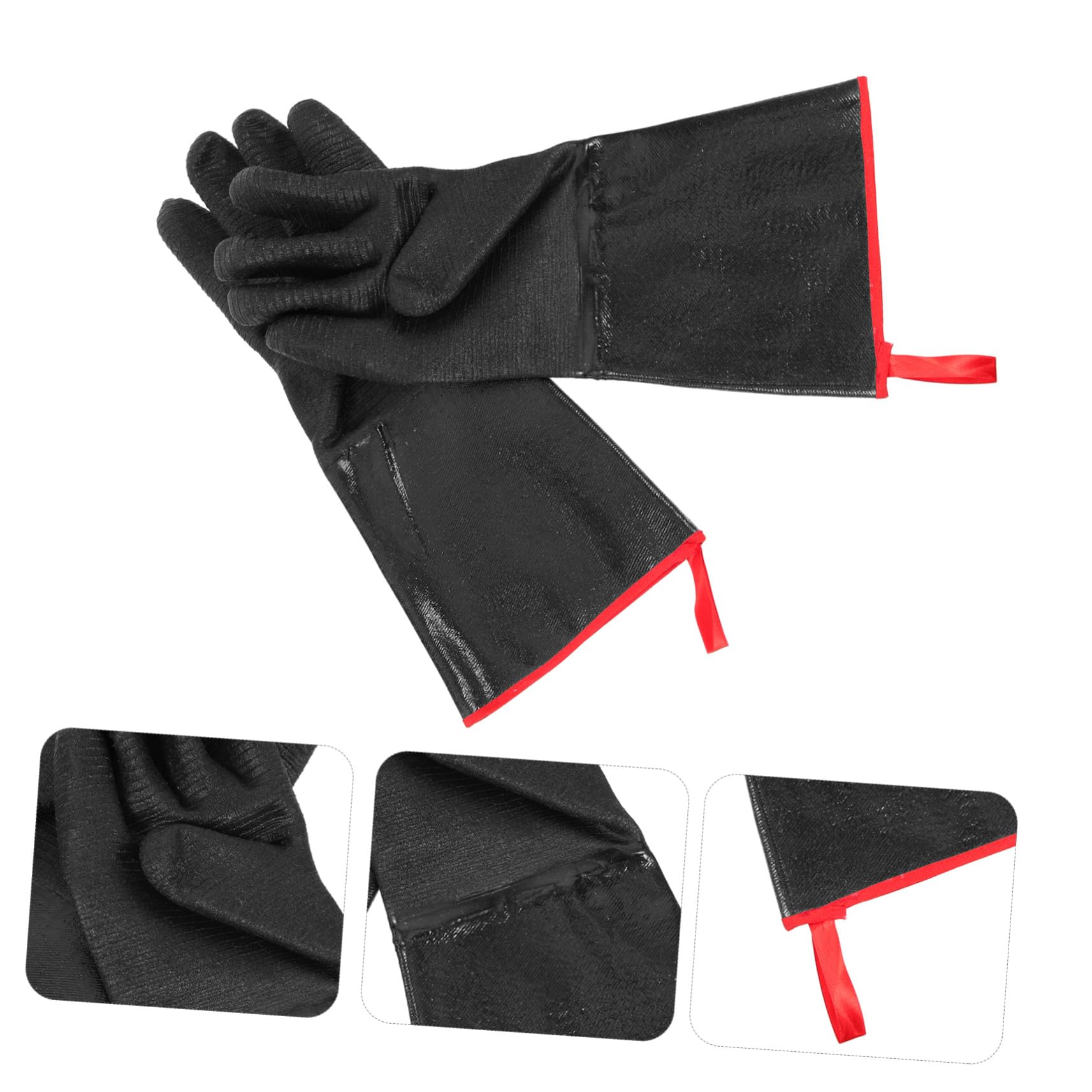 Kisangel Guantes Resistentes al Calor de Neopreno para Cocina y Barbacoa Impermeables Reutilizables y Lavables Protección contra Quemaduras y Altas Temperaturas Talla Única
