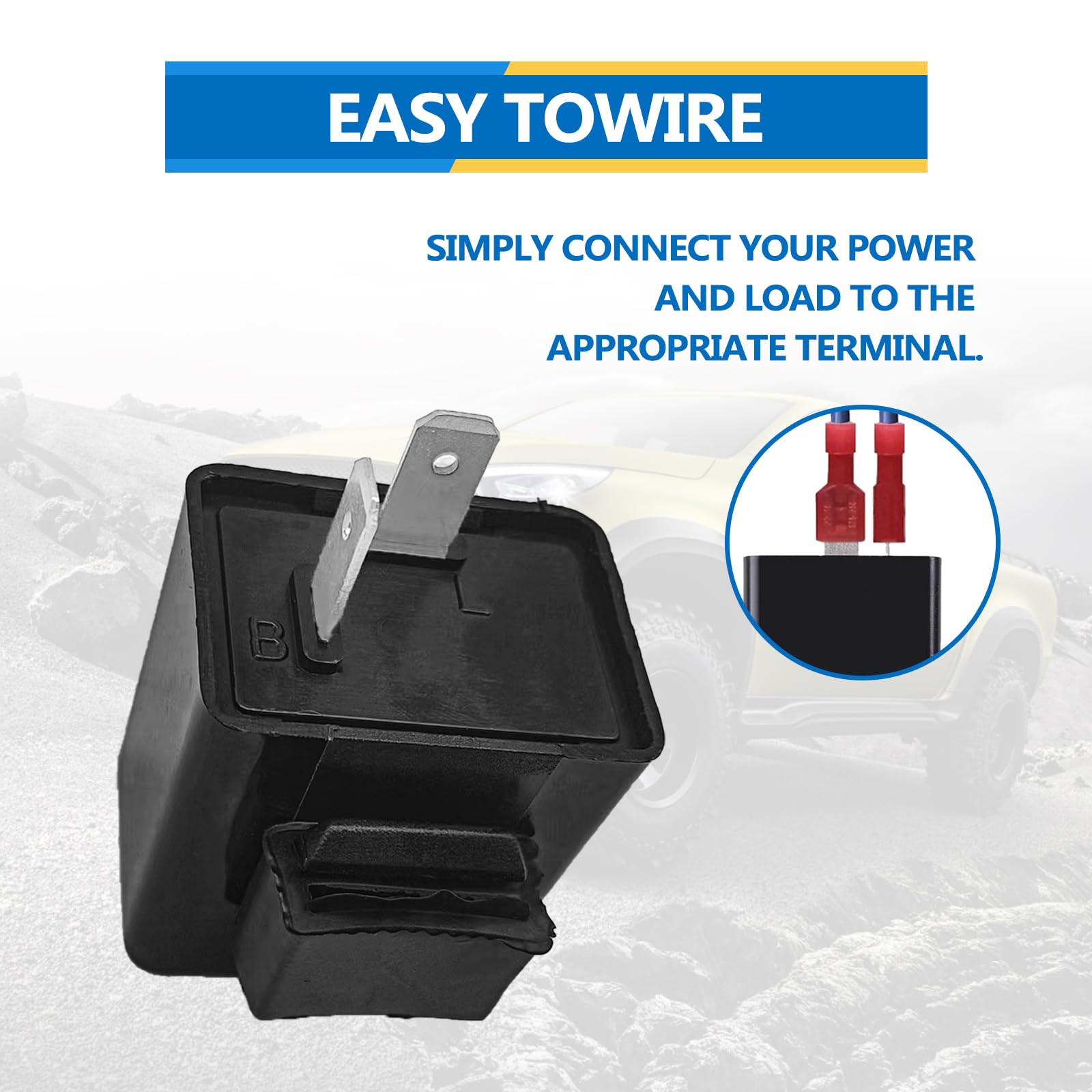 Snapklik.com : 2 Pin 12V Electronic Flasher Relay For LED Turn Signals ...