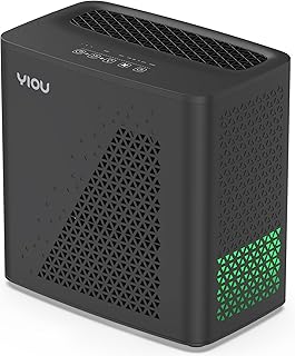 Air Purifiers for Home Large Room up to 547 ft², H13 True HEPA Air Filter 20dB Air Cleaner Odor for Allergies Smoke Dust Pollen, Midnight Black, 11.5 * 6.93 * 11.69 Inch (Air Purifier R1)