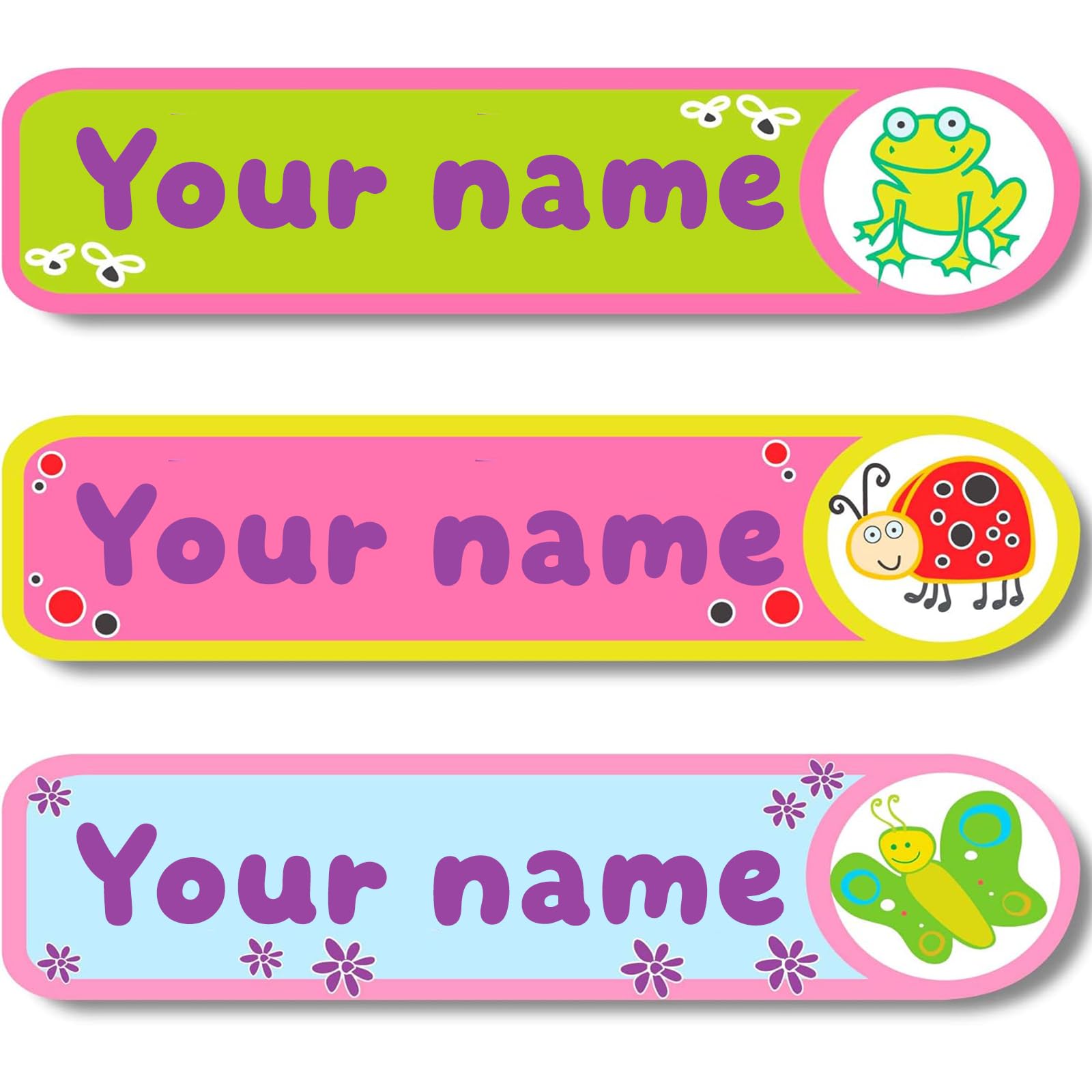 Personalized Waterproof Name Stickers for Kids, Washable Clothing Labels, Durable Name Tags for School, Kindergarten, Lunch Boxes, Books, Toys – Ideal Back to School（Natural World）