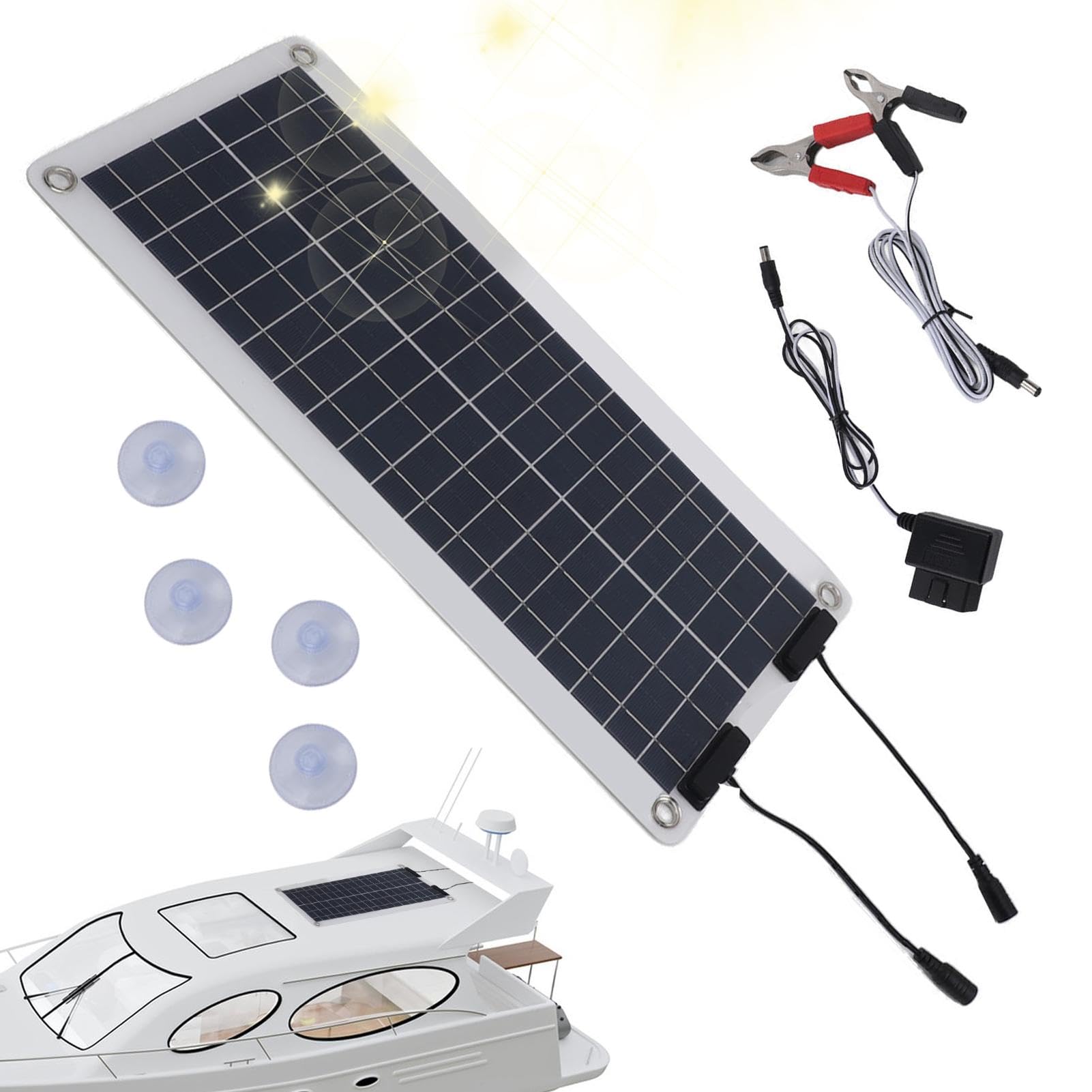 Caricabatterie solare di manutenzione, caricabatterie solare per | auto | caricabatterie per manutenzione 100 W impermeabile - caricatore di mantenimento del pannello solare doppia uscita per