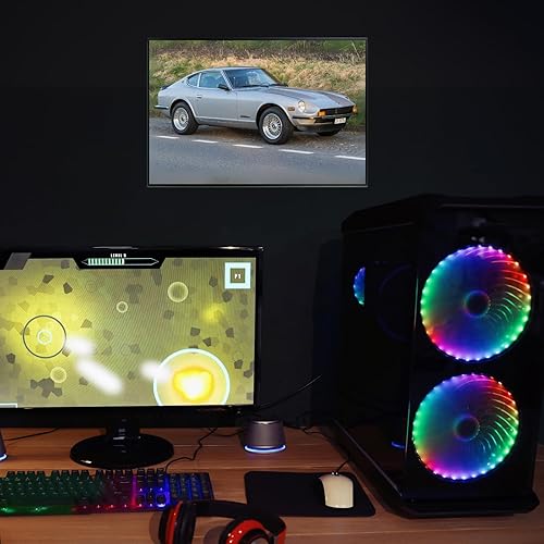 Miniatura 5 de Blessed Posters Datsun 240Z - Póster de pared  Impresión retro japonesa de coche para oficina, dormitorio o guarida  Decoración elegante para