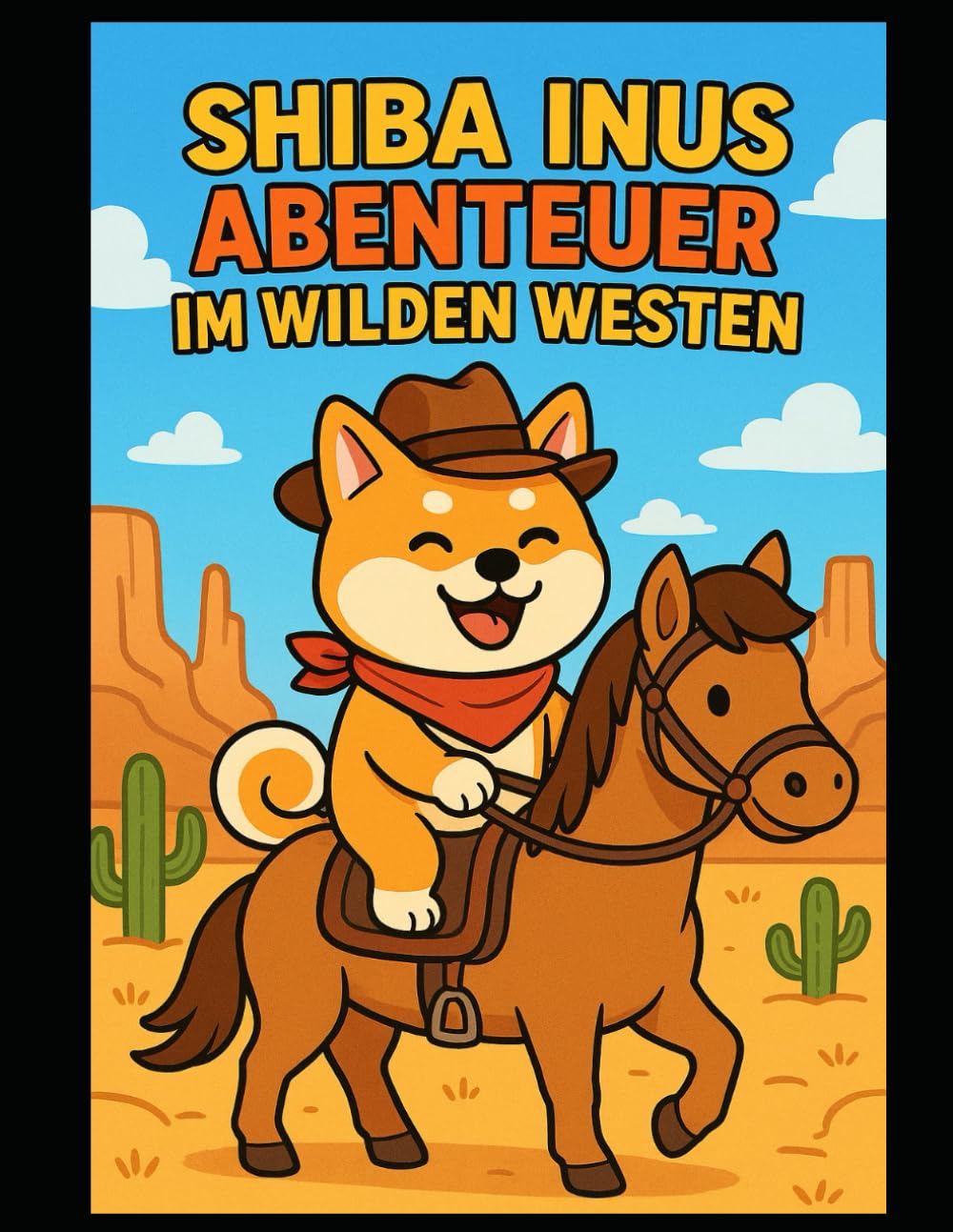Shiba Inus Abenteuer im Wilden Westen: Liebevolle Ausmalseiten mit Zugfahrt, Schatzsuche, Rodeo & Lagerfeuer – kinderfreundliches Malbuch ab 4 Jahren (Shiba Inu's Welt)