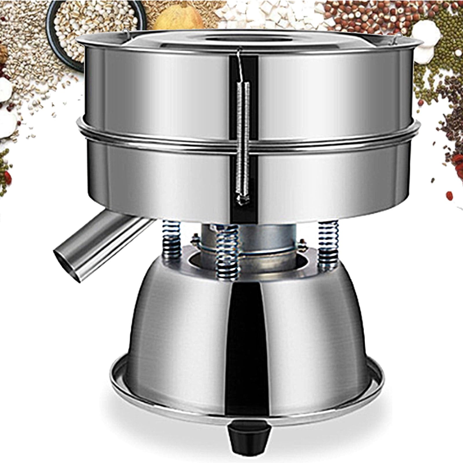 AYCDL Sieving Powder Sieving Machine, for Powder Particles Liquid, Automatic Powder Sifter Machine Countertop,Electric Sieve Shaker for Flour