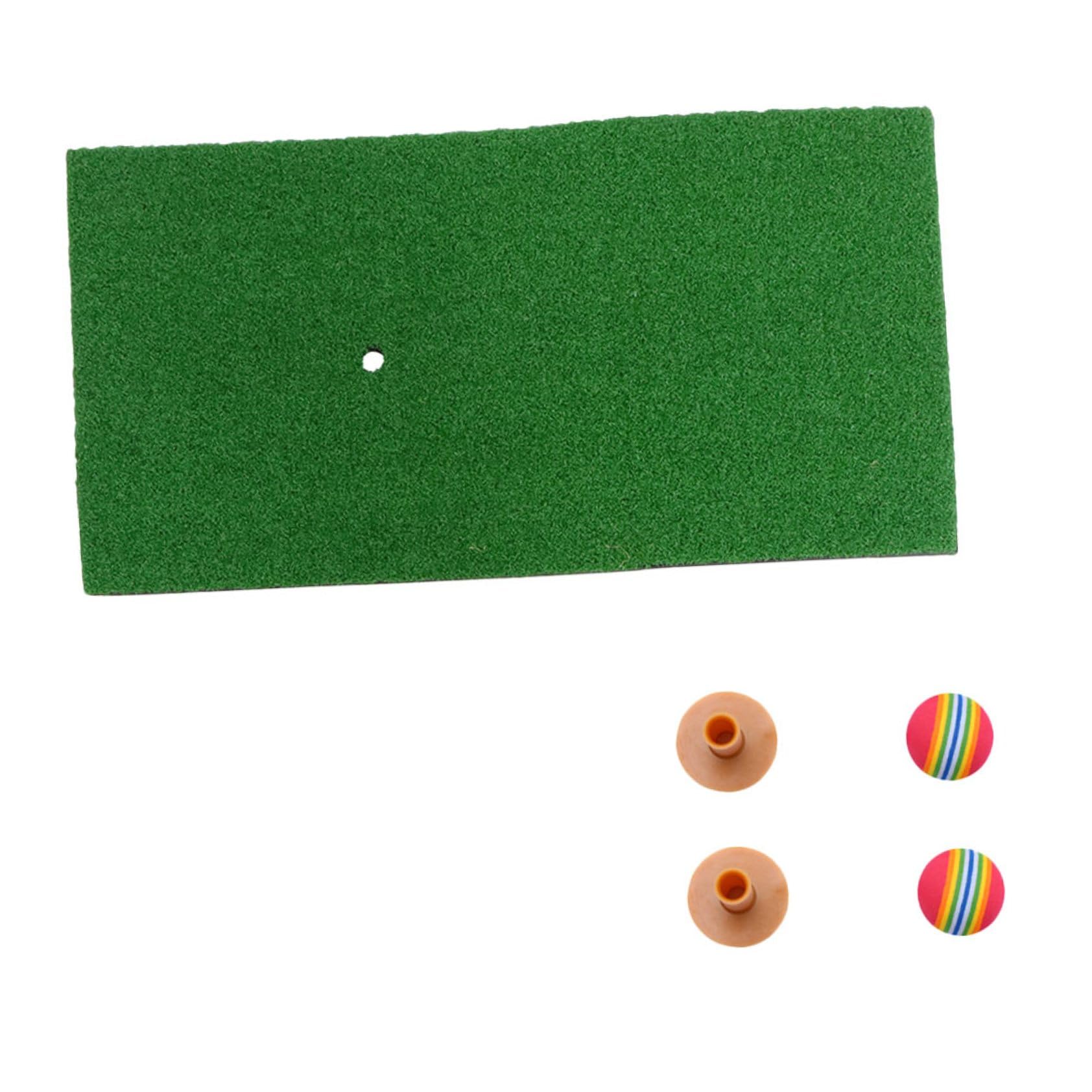 Tapete de Práctica de Golf Verde 5 Piezas Césped PP