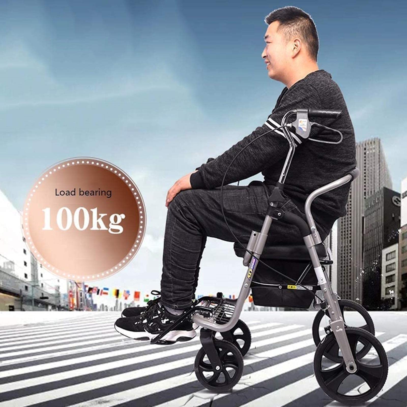 Rollator Walkerility Pomoc do chodzenia dla dorosłych starszych osób Rollatory Chodzik dla seniorów Chodzik z siedziskiem Chodzik z siedziskiem Chodzik z siedziskiem Tęsknota za Comfortable