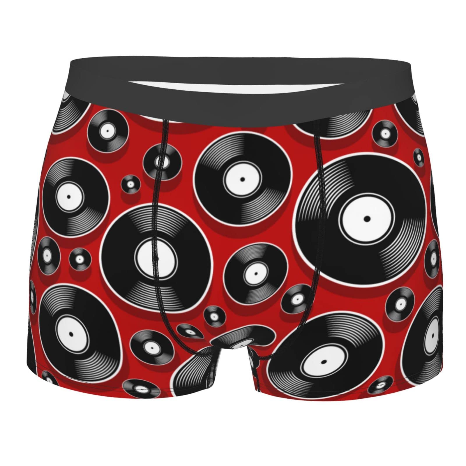 Zsosixdeal Men's Multicolor Vintage Vinyl Record Underwear Boxer Briefs Boxer Briefs Underwear