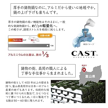 Amazon.co.jp: 北陸アルミ 両手鍋 21cm ガス火専用 軽量 HAMON