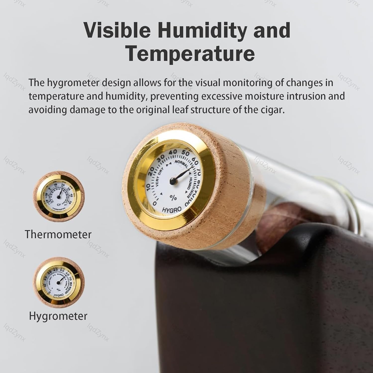 Cigar Infuser & Aging Stand – 5-7 Day Slow Display, Wooden Tasting Rack with Temperature & Humidity Gauge for Perfect Cigar Experience