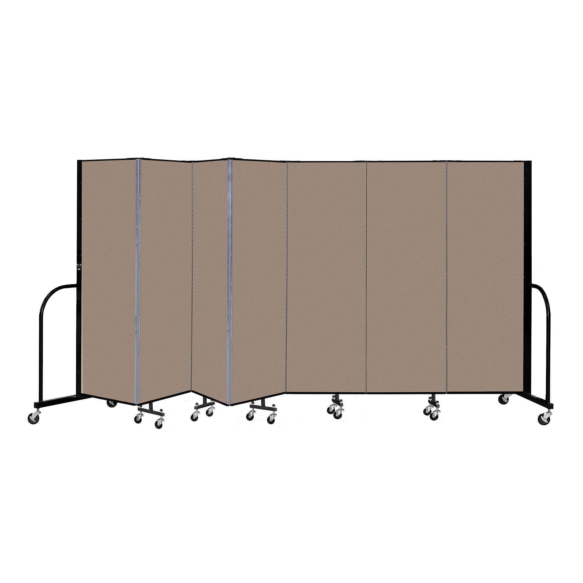 Norwood Commercial Furniture Assembled Freestanding Portable Partitions - 7 Panels (6' H x 13' 1" L), NOR-P607-CM - Tan