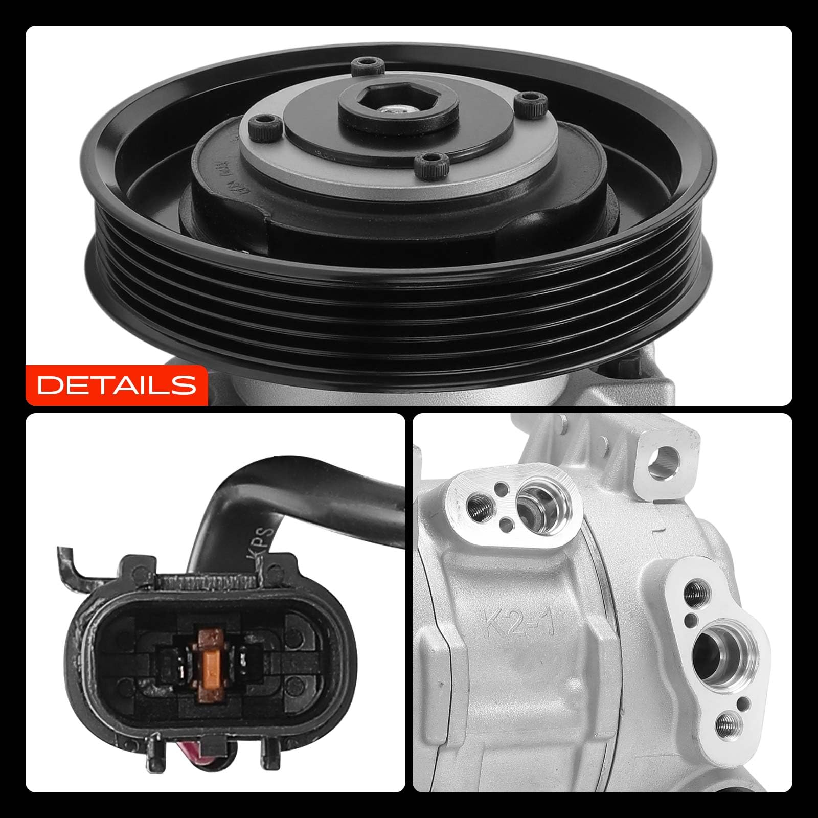 Frankberg Compresor de aire acondicionado con Embrague Diesel Compatible con i40 VF i40 CW VF Replace# 890562, Incluido. Aceite preaplicado