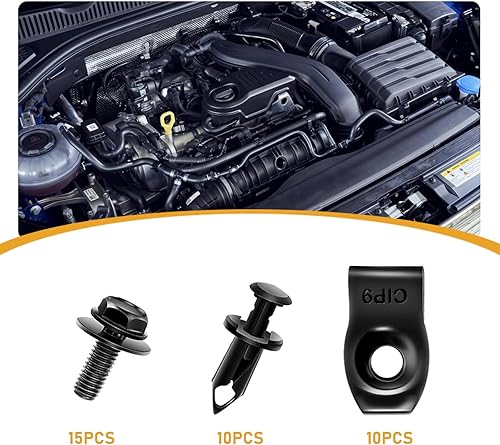 Miniatura 7 de 35 clips de remache para guardabarros de parachoques, retenedor de empuje, para motor debajo de la cubierta, protección contra salpicaduras,