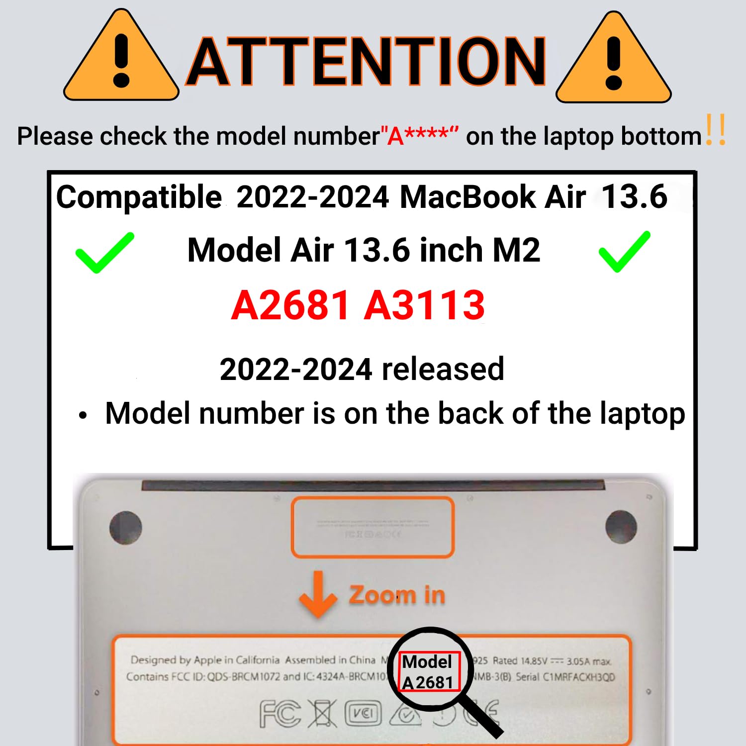 Custodia Compatibile con MacBook Air 13,6 Pollici 2024-2022 Modello A3113 A2681 M3/M2 con Liquid Retina Display, Plastica Custodia Rigida Protettiva & Copritastiera, Bambola orso