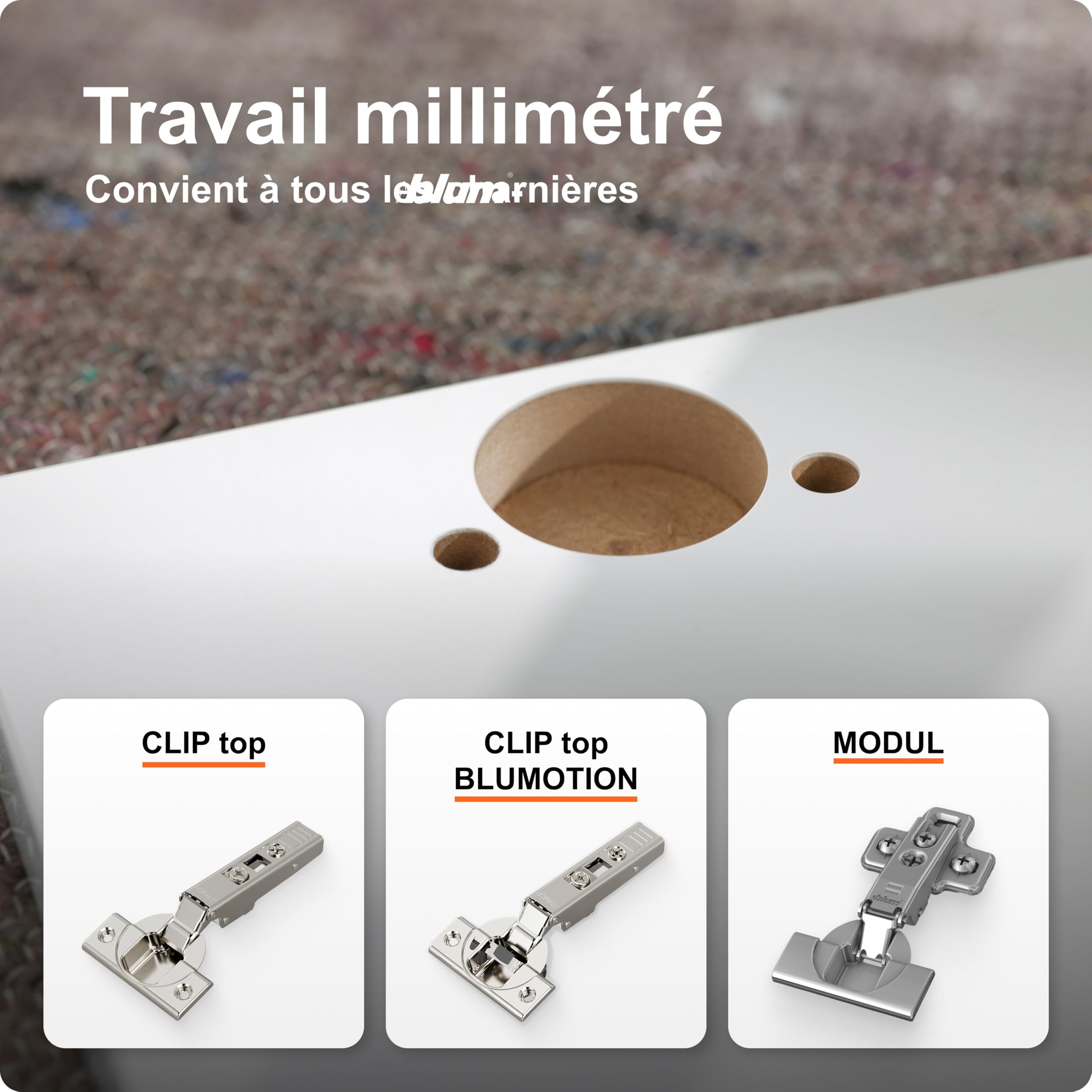 Blum ECODRILL - Traitez les charnières en un tour de main