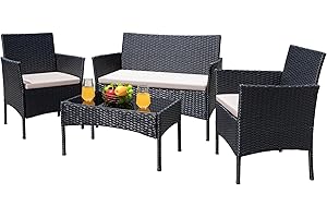 Greesum Patio Furniture: All-Black Elegance for Outdoor Relaxation