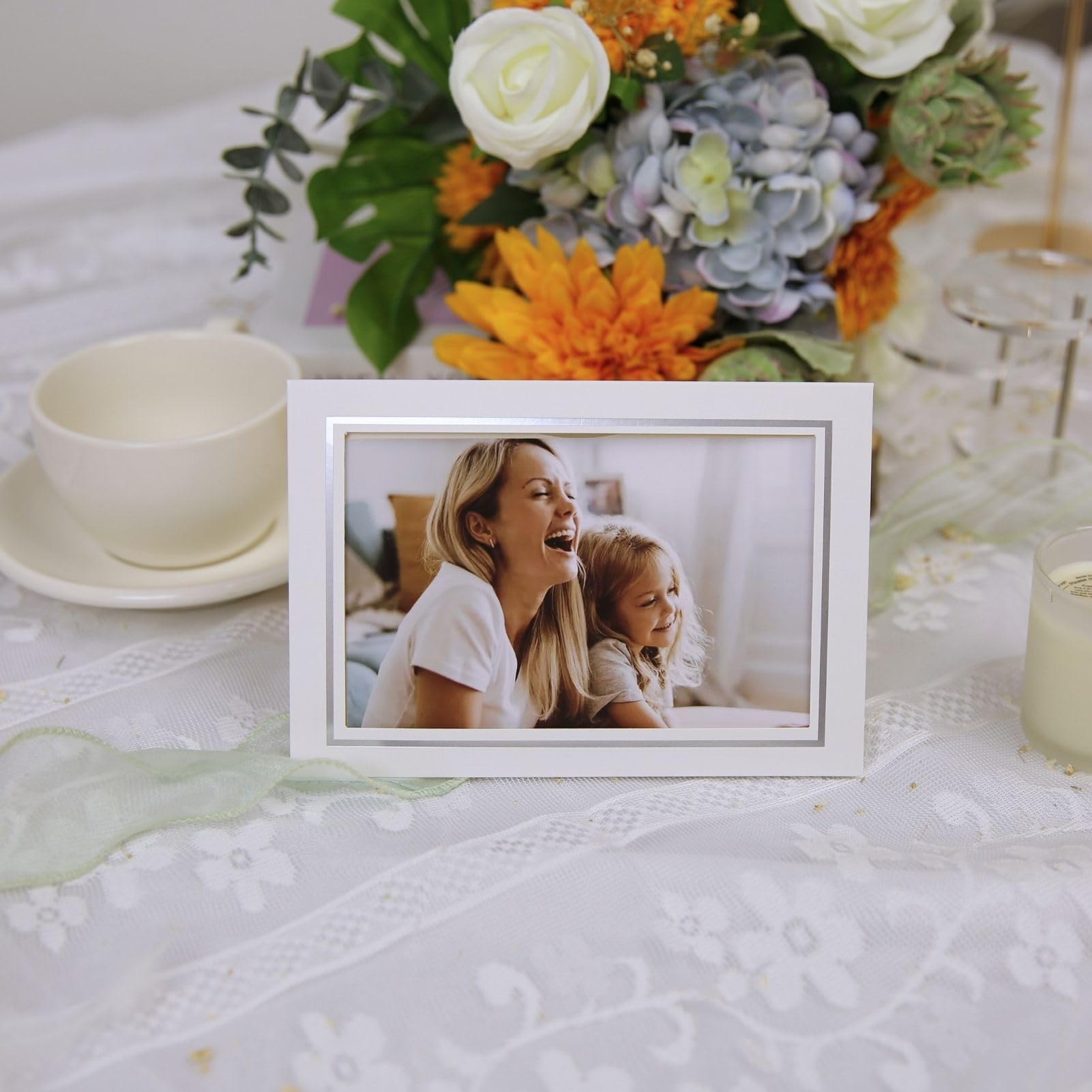 Paquete de 100 tarjetas de marco de fotos con sobres, marco de fotos de papel de 4 x 6 pulgadas, soporte para tarjetas de fotos para agradecimiento, día del padre, agradecimiento, boda, cumpleaños