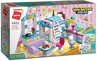 لعبة بناء بتصميم غرفة للبنات انليميتد ايدياز من كيو مان، 194 قطعة، 4801