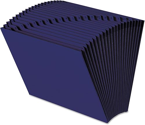 Smead 70720 Archivos expansibles A-Z con parte superior abierta, 21 bolsillos, color azul marino