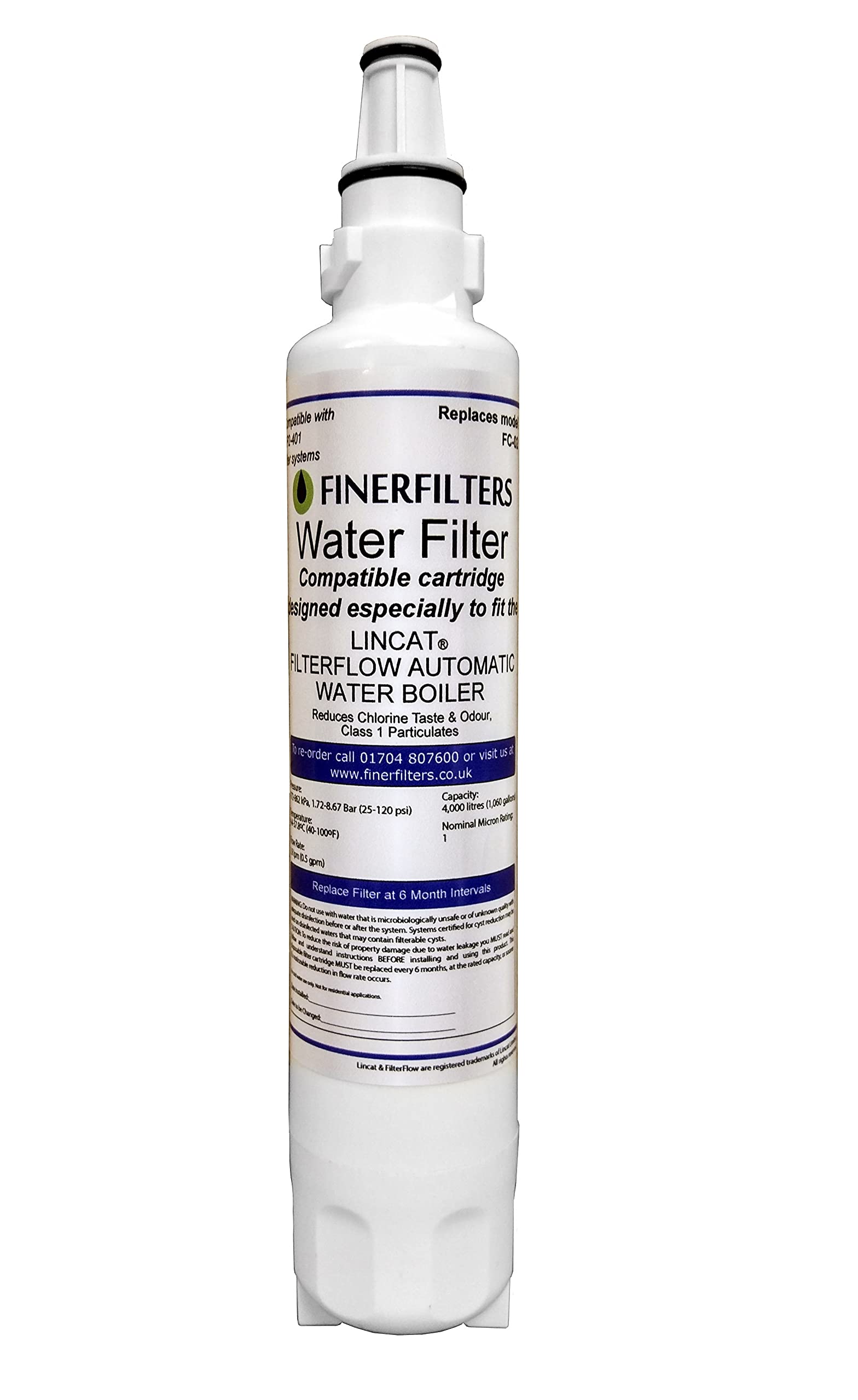 Finerfilters Ff-Fc02 Compatible With Burco Akr109 And Watergem Wg02 Replacement Drinking Water Filter Cartridge (1 Pack)