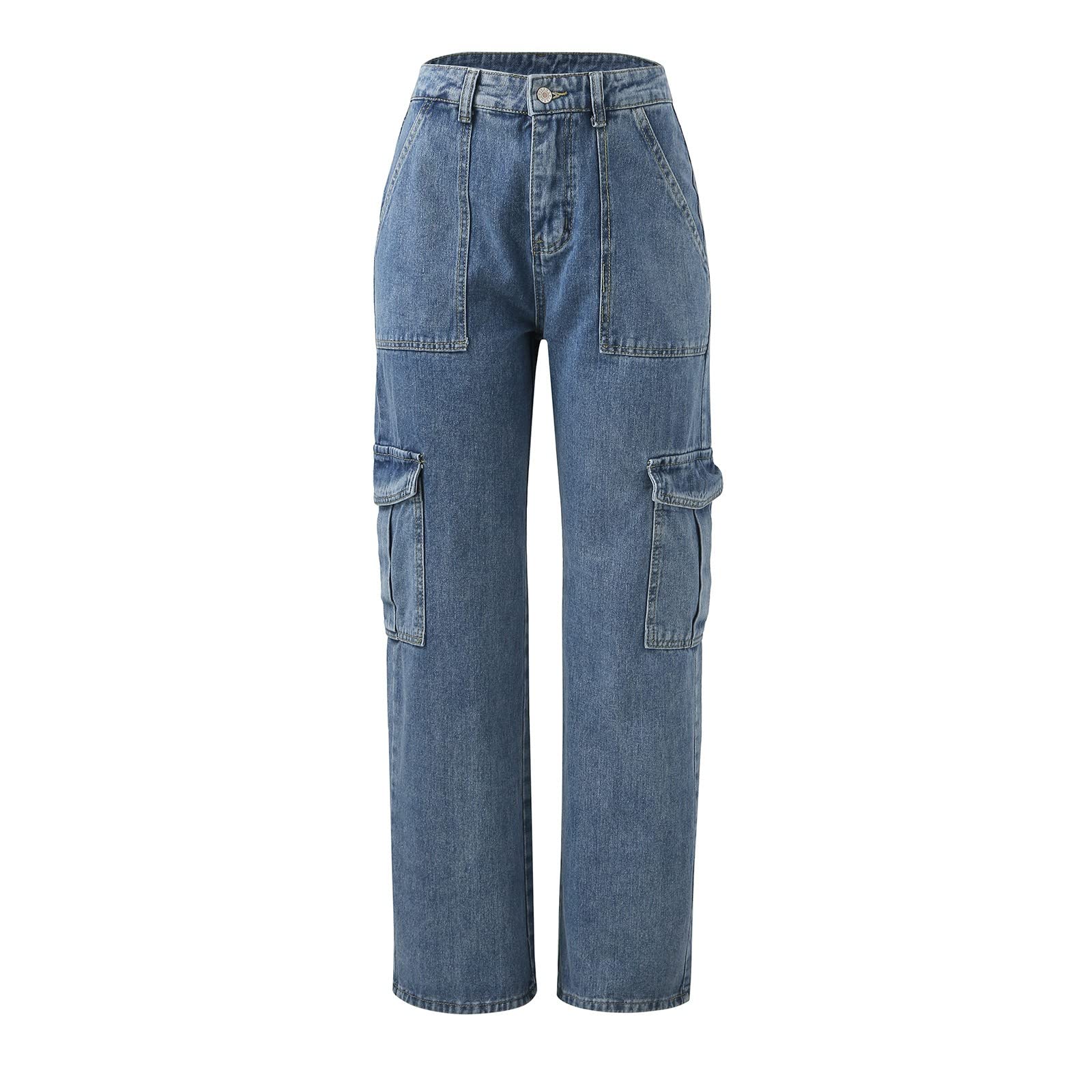 Pantalón Vaquero Mujer Pantalones Vaqueros Tejanos Invierno Ropa Ancho Elasticos Pantalon Baggy Rectos Primavera Ligero Tallas Grandes Casual