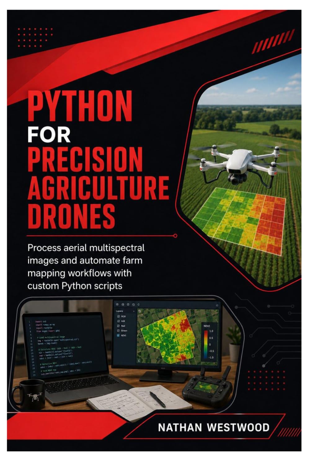 Python for Precision Agriculture Drones: Process Aerial Multispectral Images and Automate Farm Mapping Workflows with Custom Python Scripts