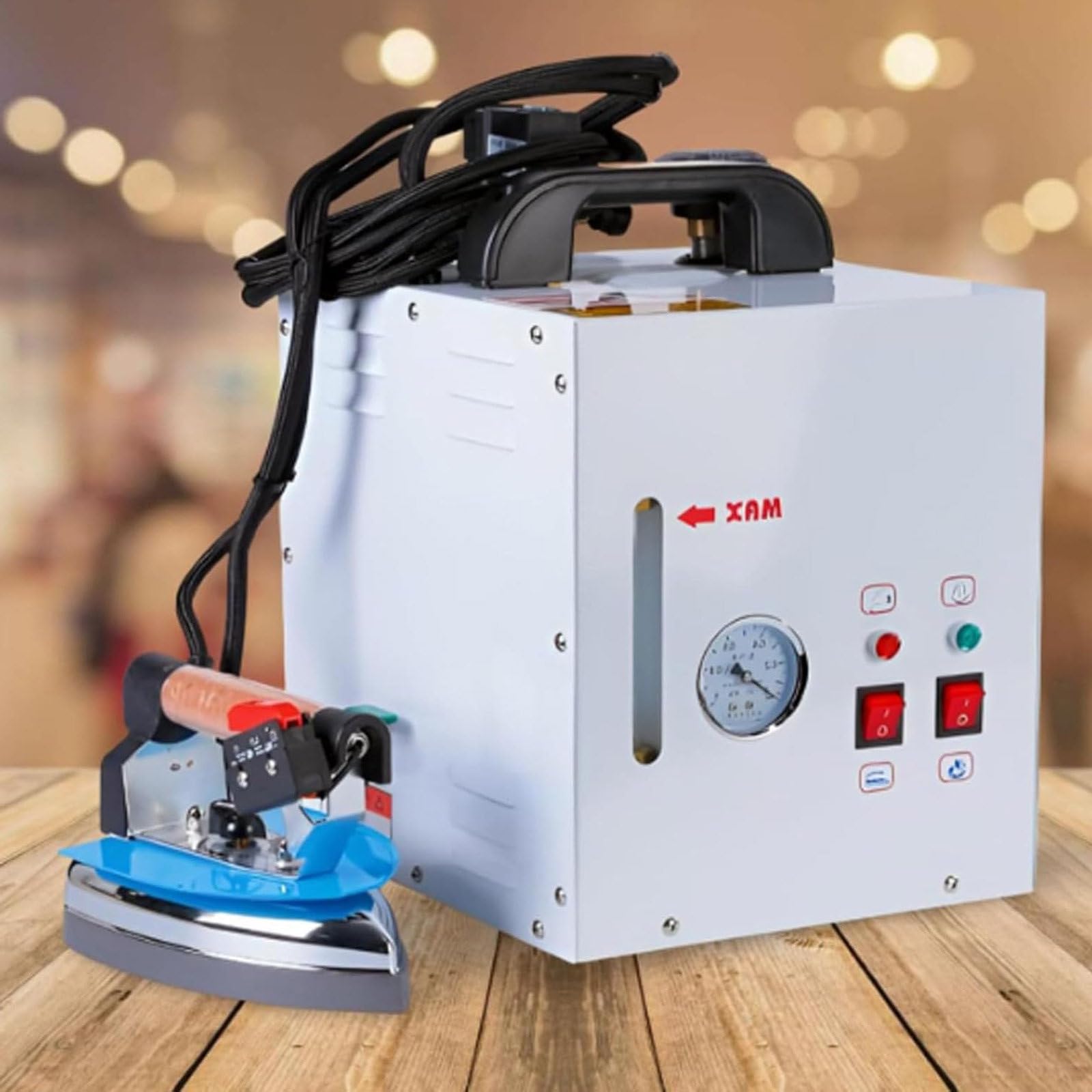 XueFulxion Steam Iron Generator,Commercial Electric Boiler Iron with Adjustable Pressure - Professional Garment Finishing for Jackets,Dresses,Table Linens,Perfect for Bridal Shops