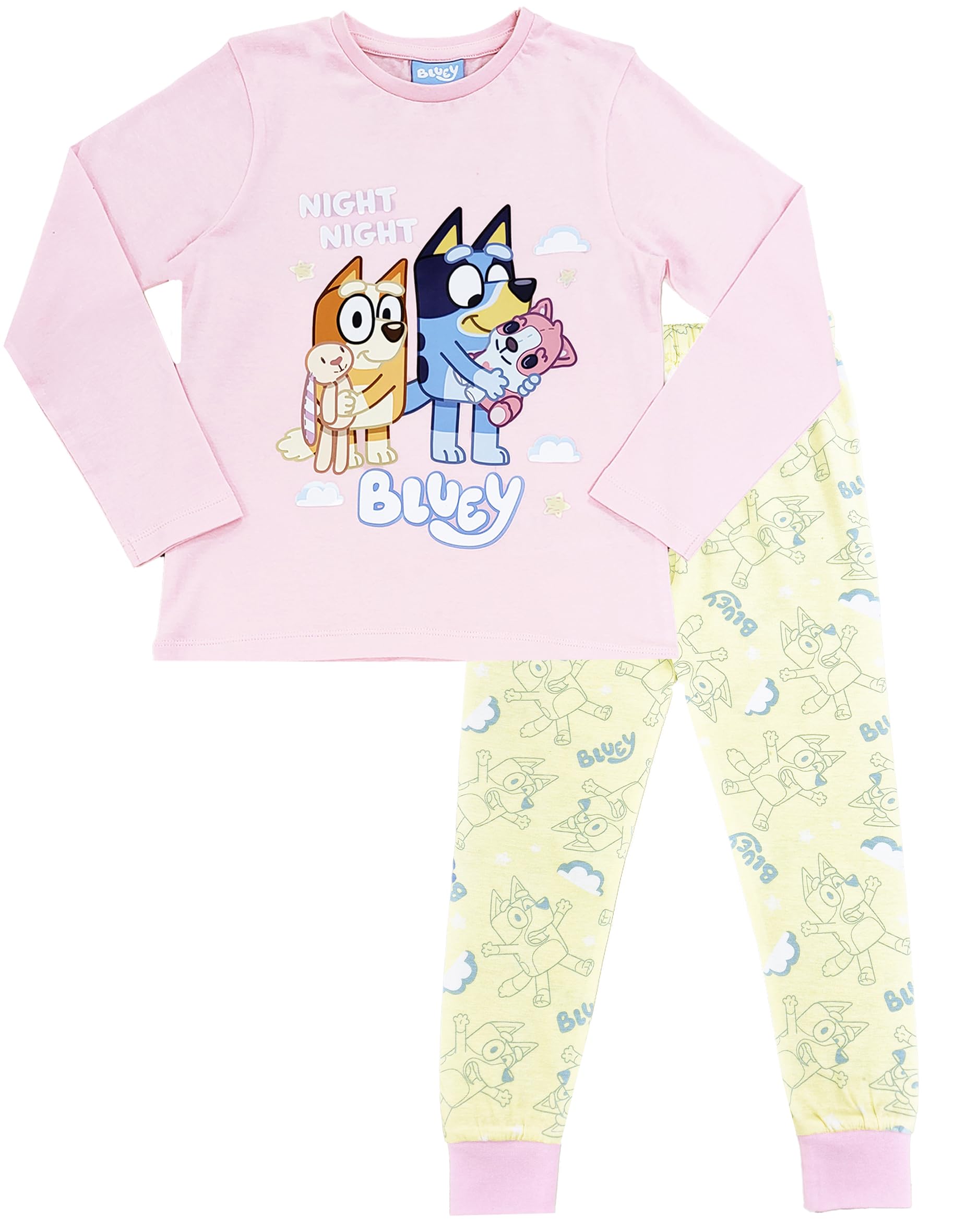 Bluey Girls Pyjamas Bingo Dog Night Night PJs (Bluey Night Night, 7-8 Years)