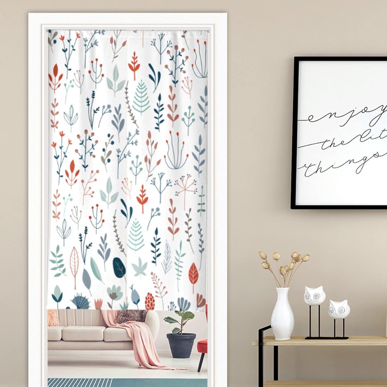 カーテン 間仕切りカーテン カラー 間仕切り 仕切り 衝立 パーテーション のれん おしゃれ シンプル 北欧 遮光 85 150cm 目隠し 洗濯可 オレンジ 玄関 階段 出入口 部屋の仕切りに フラットカーテン リビングイン 81 Off