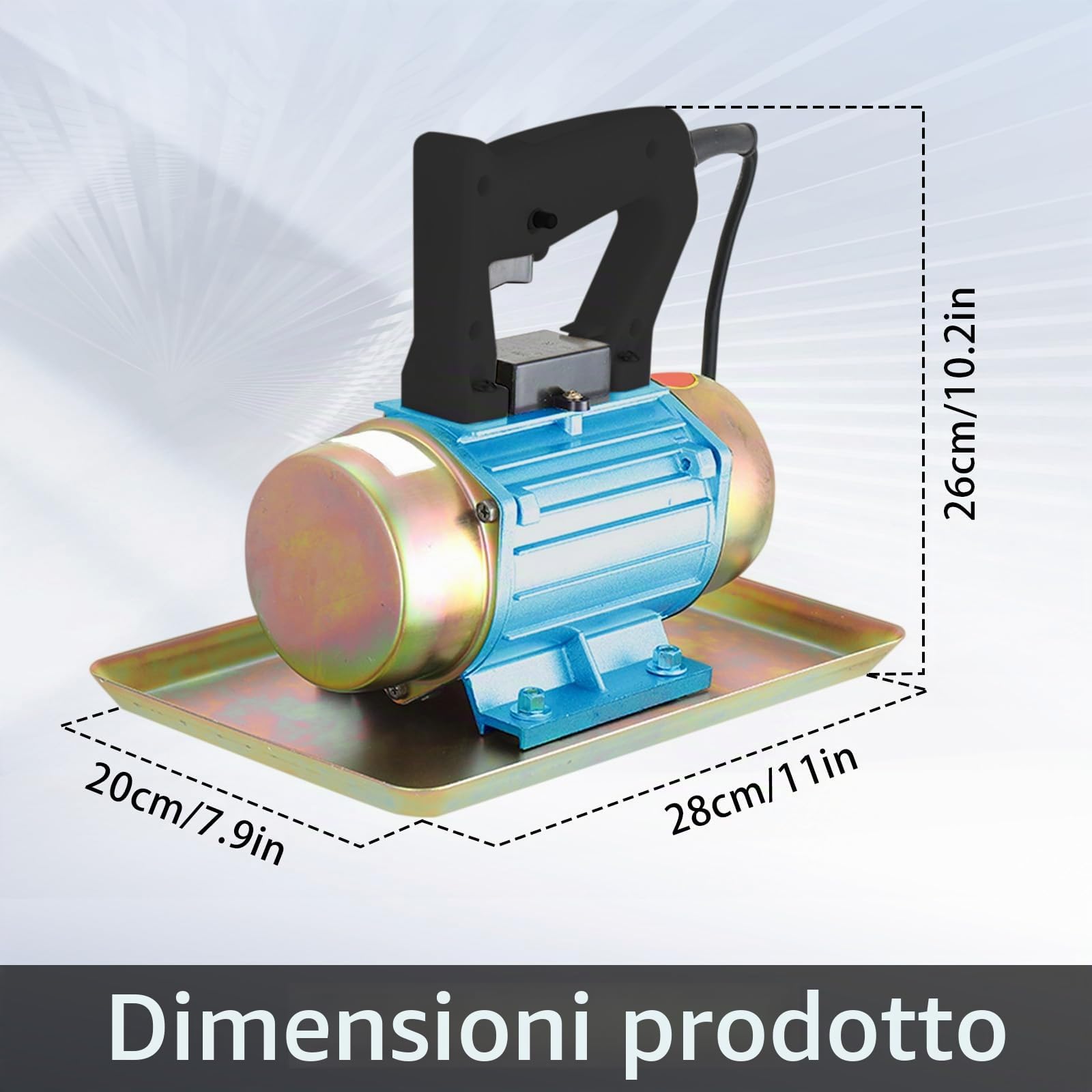 Vibratore Per Calcestruzzo Da 250 W, Mini Motore Per Vibratore Per Calcestruzzo 3500 U/min Portatile In Plastica Resistente Piccolo Vibratore Per Lastre Di Calcestruzzo Per Piastrelle