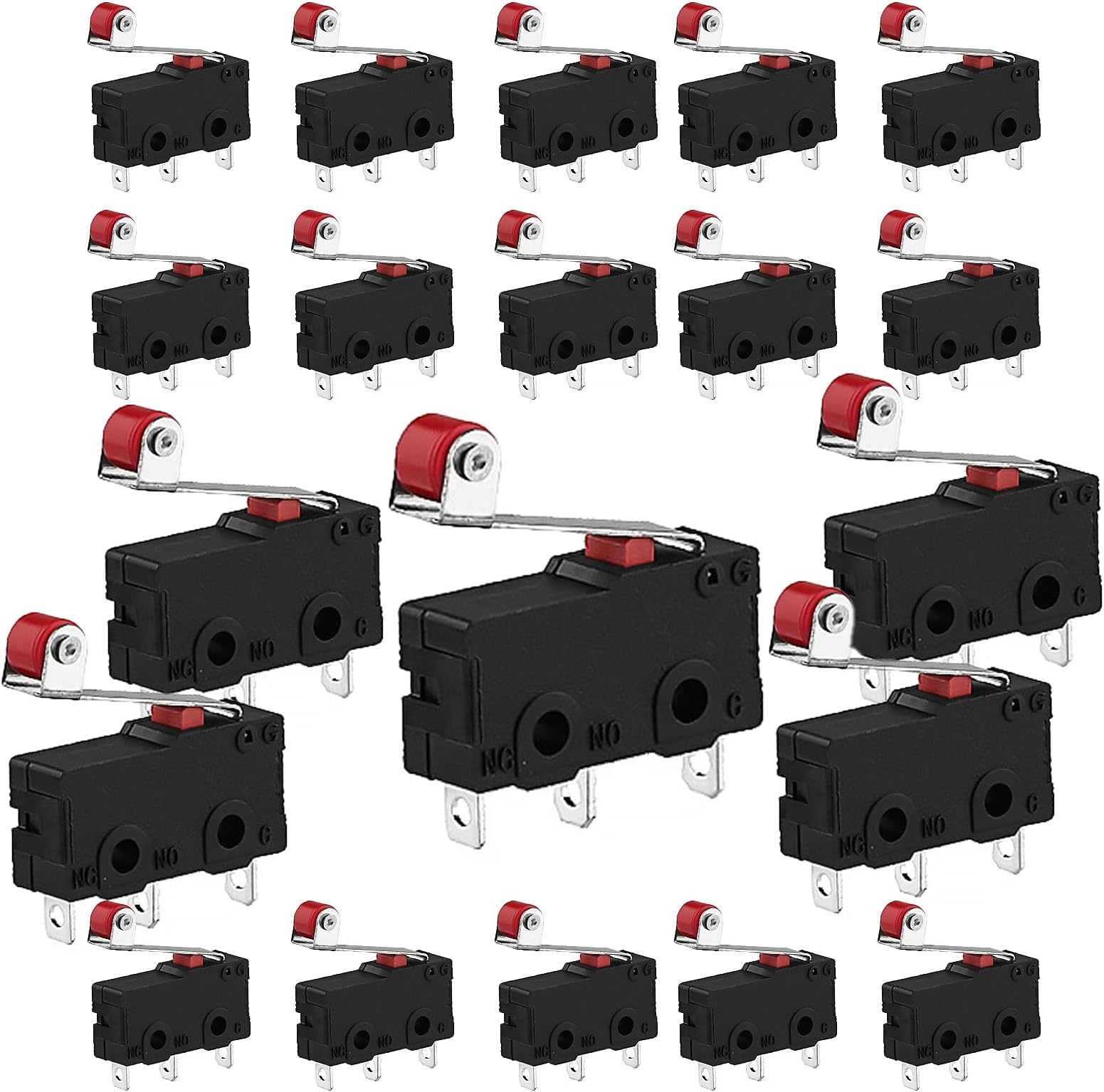 10 X Palanca De Bisagra De Corte SPDT Momentáneo 1 NC 1 N Mero Mini 387159