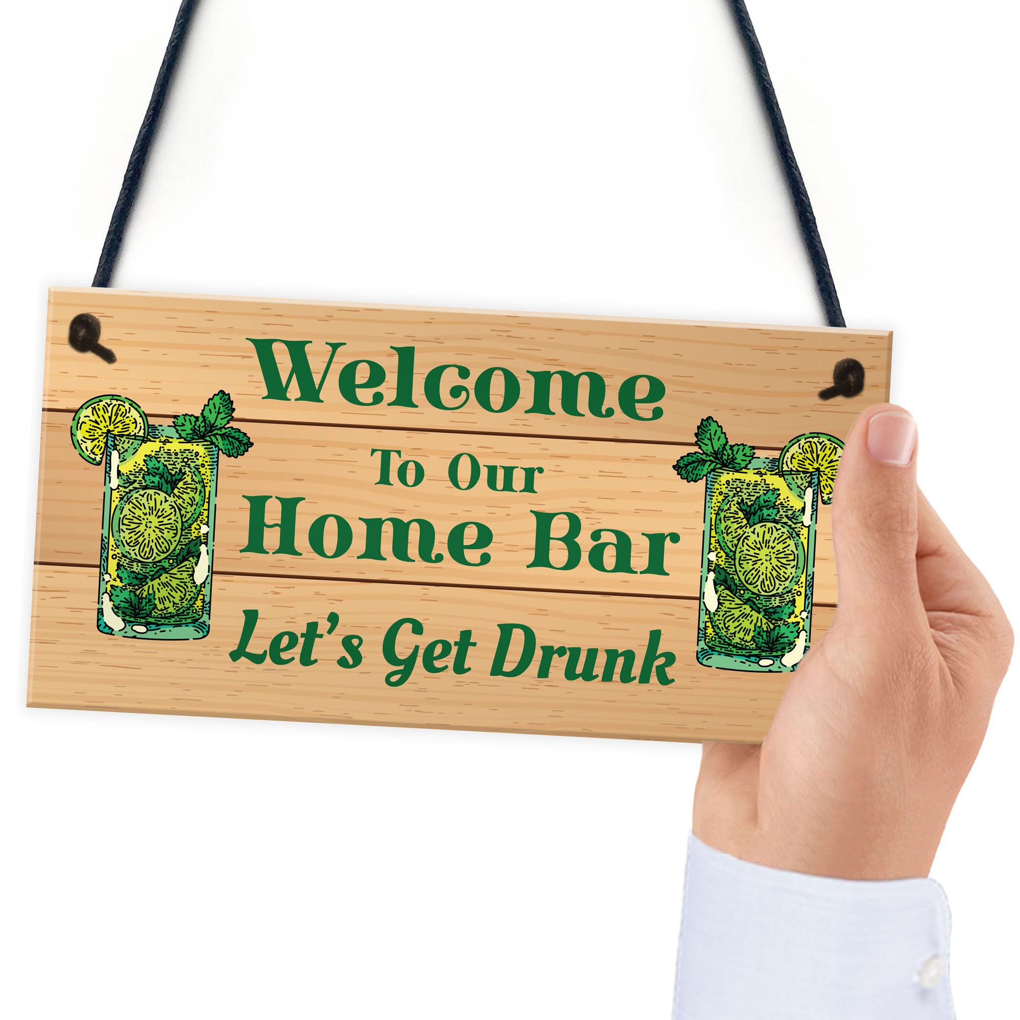 Red Ocean Shabby Home Bar Sign For Garden Summerhouse Shed Hanging Sign Home Decor Alcohol Beer Gin Gift Friendship Gift