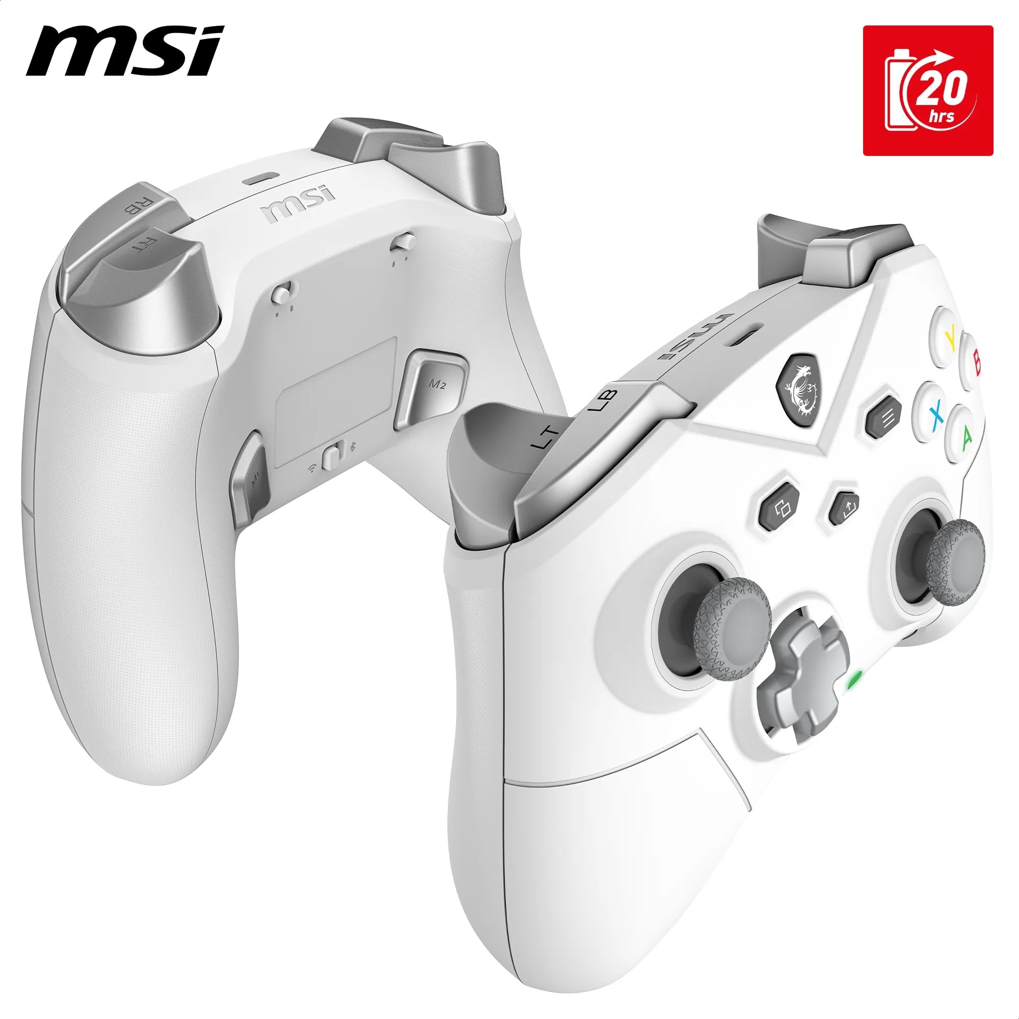 MSI FORCE GC300 WIRELESS WHITE PC Gamepad Controller - 2.4 GHz