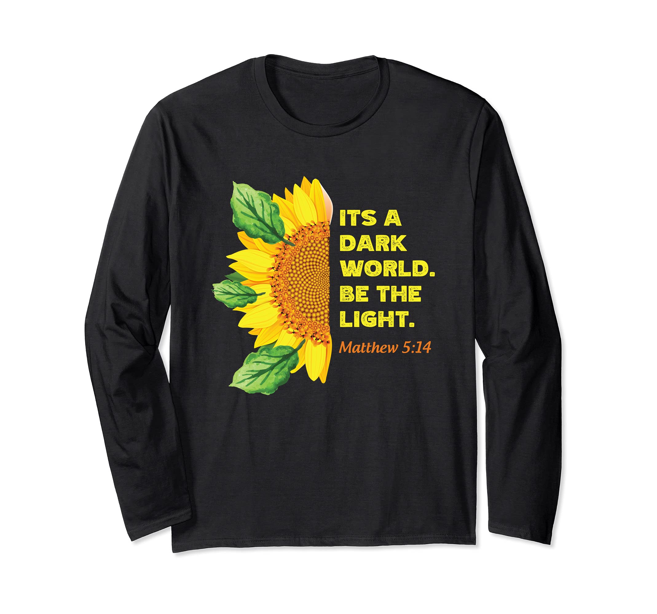 Matthew 5:14 Christian Bible Verse Religious Long Sleeve T-Shirt, Black