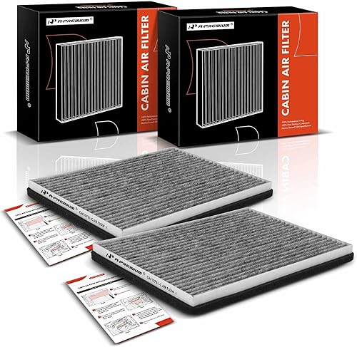 A-Premium Filtro de aire de cabina de 2 piezas con carbón activado compatible con Suzuki Grand Vitara 2006-2013, 2.4L 2.7L 3.2L, Reemplazo #